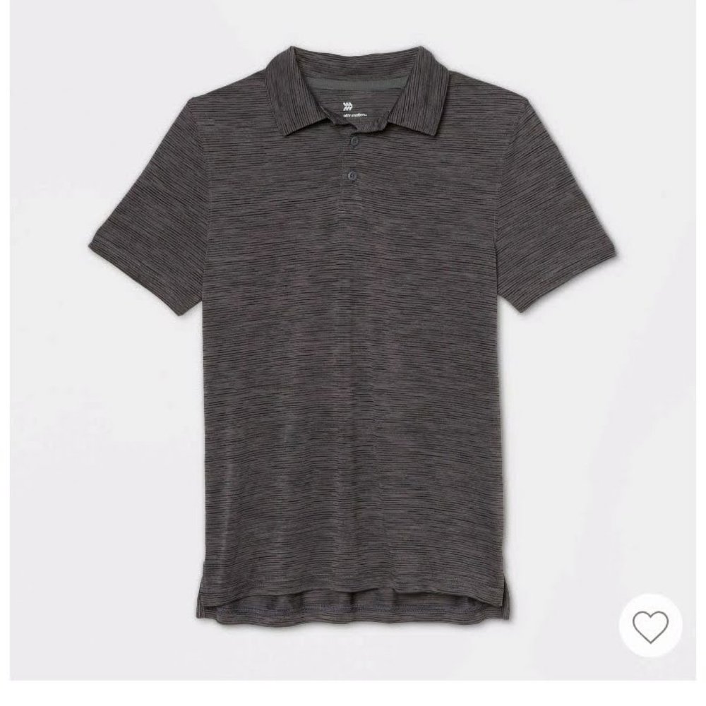 Boys' Golf Polo Shirt- Dark Gray M